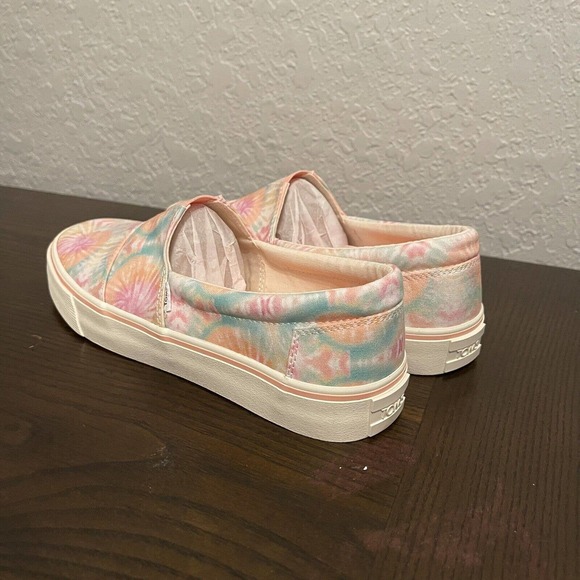 New TOMS Womans Sz 9 Alpargata Fenix Slip On Candy Pink Tie Dye Canvas NIB - Picture 5 of 9